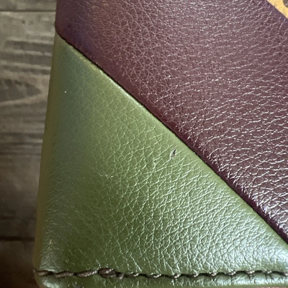 Fossil Jori  Zip Clutch‎ Wristlet Wallet Light Patchwork Brown $98 Msrp